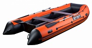 Надувная лодка River Boats ПВХ RB-350ТТ чёрно-оранжевая
