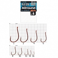 Крючки рыболовные COBRA Pro ALLROUND сер.A226