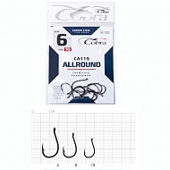 Крючки рыболовные COBRA ALLROUND сер. CA119