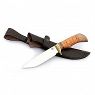 Нож ИП Семина Е.П. Лазутчик, сталь 65х13, береста, литье