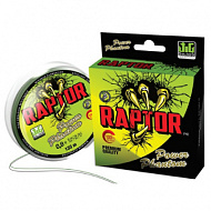Леска плетеная Power Phantom Raptor PE, зеленый Fluo