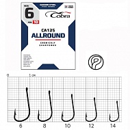 Крючки рыболовные COBRA ALLROUND сер. CA125